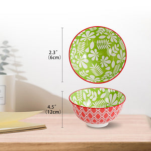 Ceramic Small Bowls - Colorful Bowl Set for Dessert, Rice