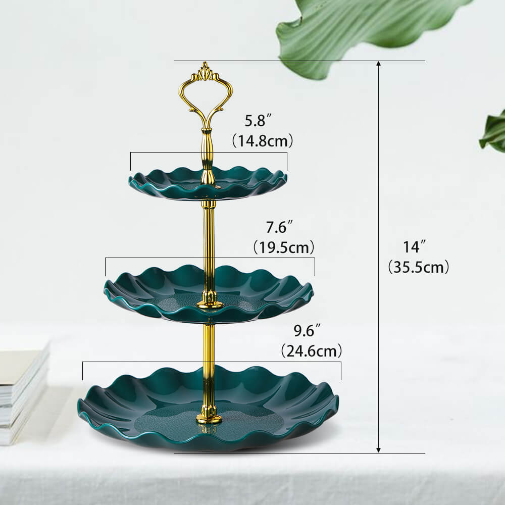 green cupcake stand size