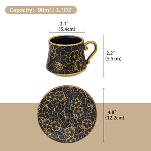coffee cup and saucer size