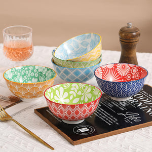Ceramic Snack Bowls, Set of 4 Snack Bowls With Handles