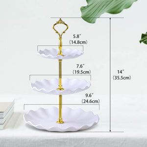 White cupcake stand size