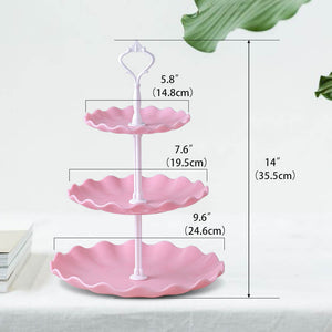 pink cupcake stand size